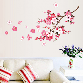 Набор виниловых наклеек "Летящие цветочки сакуры"
