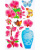 Наклейка интерьерная виниловая "Орхидея в вазе", набор