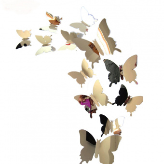 Набор 3D стикеров "Зеркальные бабочки"