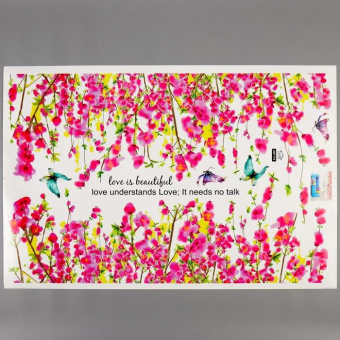 Наклейка интерьерная виниловая "Цветочная герлянда", набор