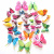 Набор 3D стикеров "Разноцветные бабочки", на липучке и магните, 12 шт